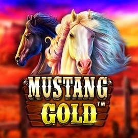 Mustang Gold online game logo by Pragmatic Play on winsharkscasino.com
